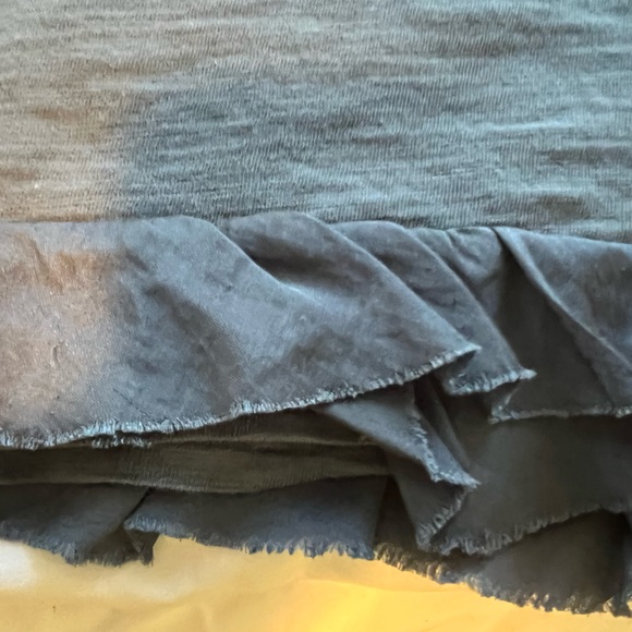 Banana Republic Slate Blue Cotton Dress with Ruffles - Picture 3 of 5